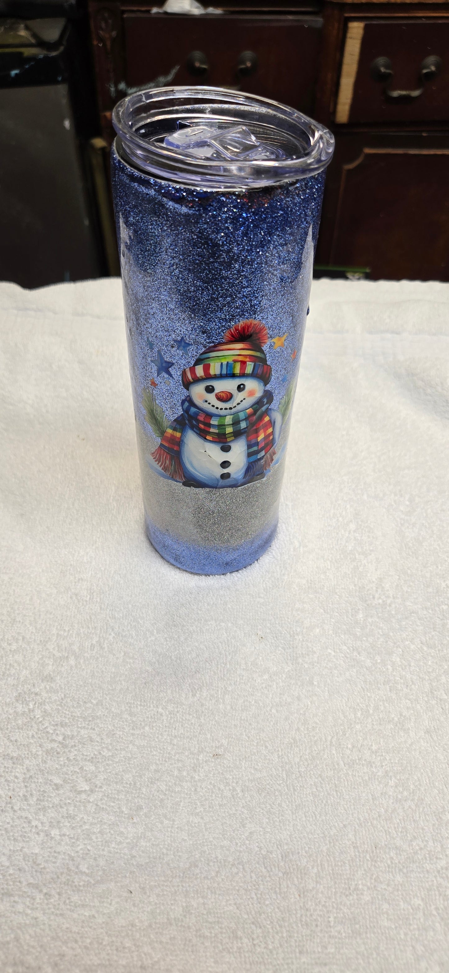 20 oz stainless steel snowman epoxy